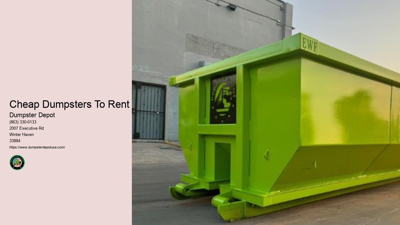 Least Expensive Dumpster Rental Near Me